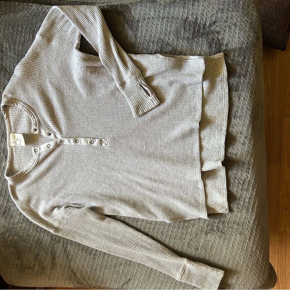 Aerie Gray Crew Neck Sweater Soft Knit